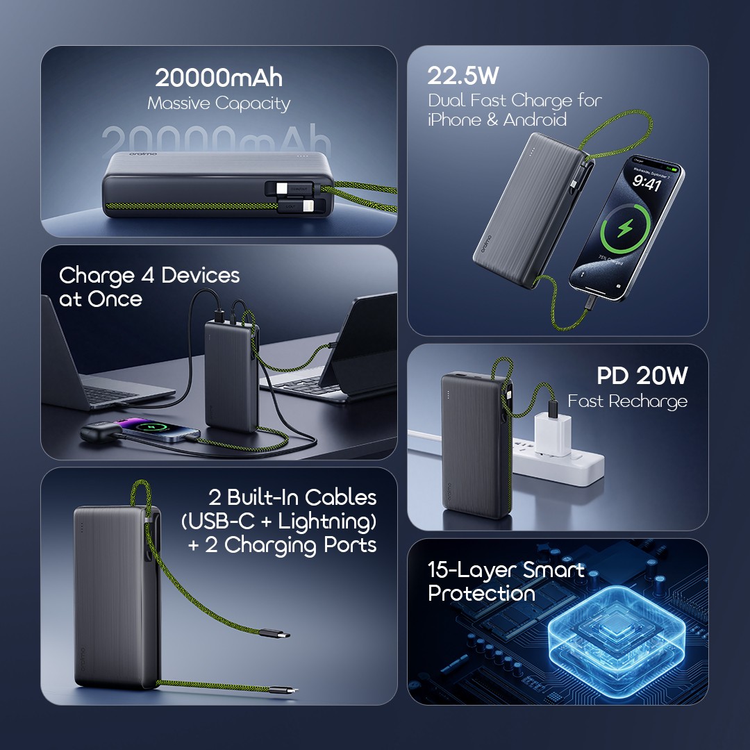oraimo powerbank powernoval22 opb 5205cl graphiteblack 02 feature highlights