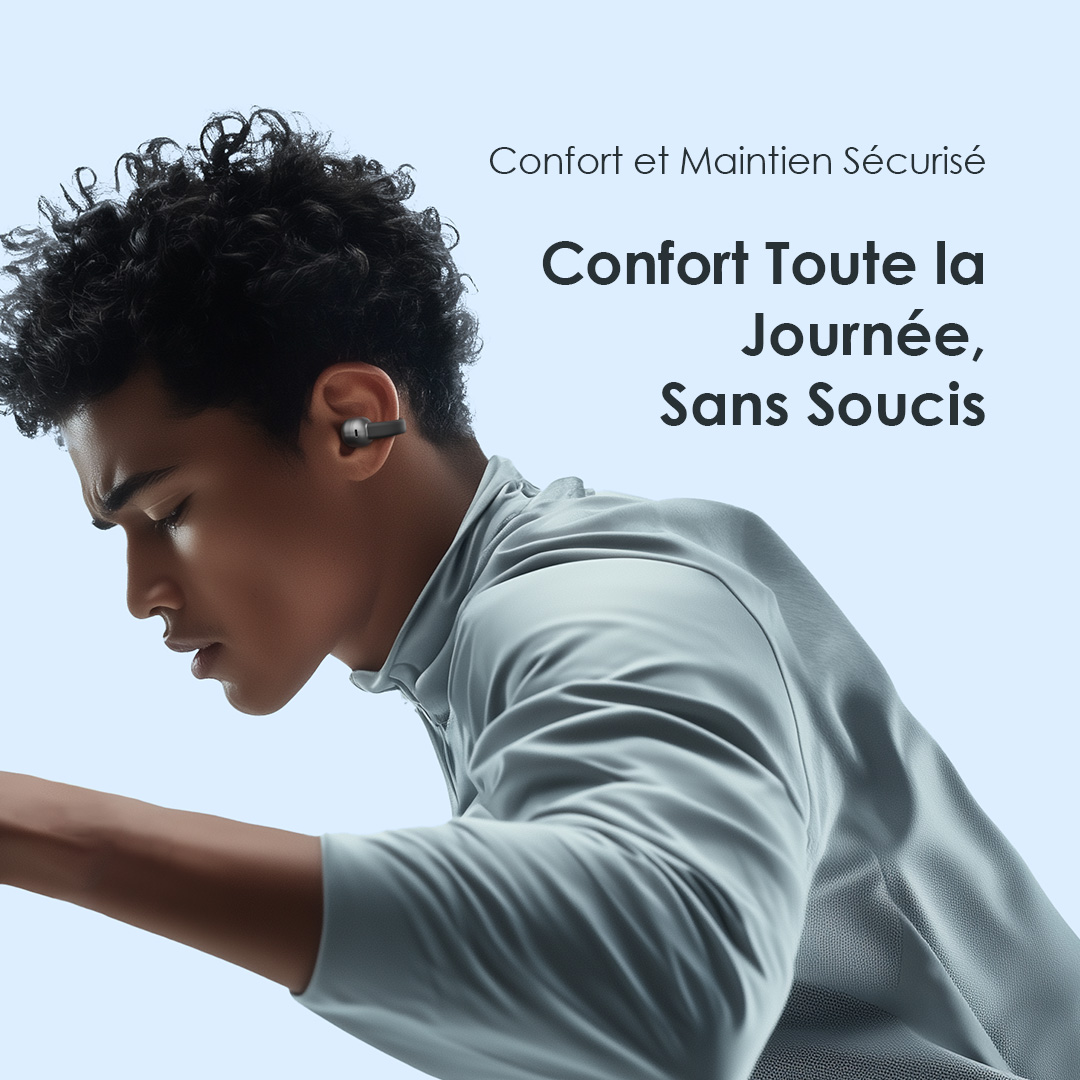 oraimo OpenSnap N Écouteurs Sans Fil Véritables à Conduction Ouverte