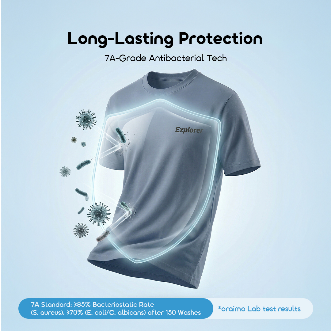 oraimo T-Shirt PureGuard OHDT-001 03 7A-Grade Antibacterial Tech