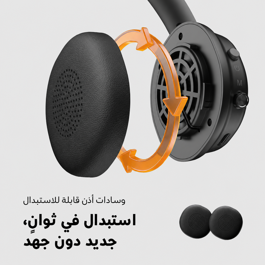 oraimo Headphone BoomPop Air OHP-316 04 Replaceable Earcups oraimo Headphone BoomPop Air OHP-316 04 Replaceable Earcups