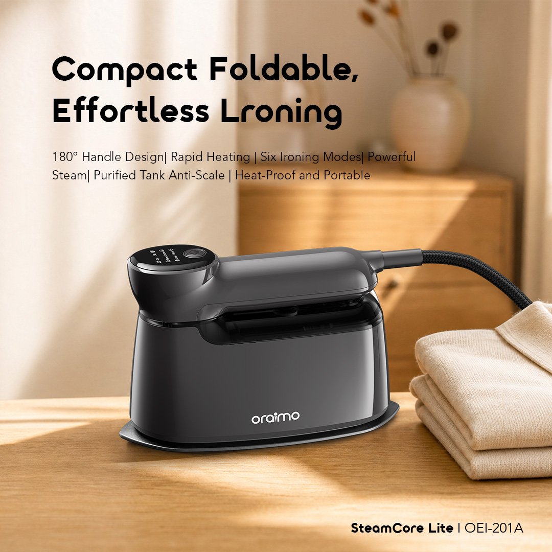 oraimo steamcore lite electric iron africa OEI-201A 01 compact foldable