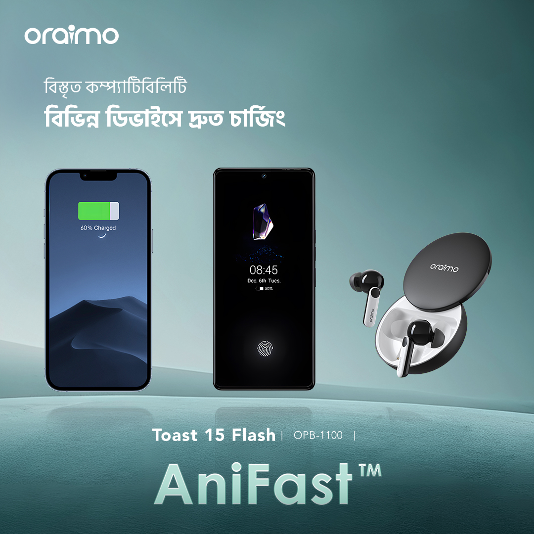 পাওয়ার ব্যাংক Toast 15 Flash OPB-1100 বিস্তৃত কম্প্যাটিবিলিটি