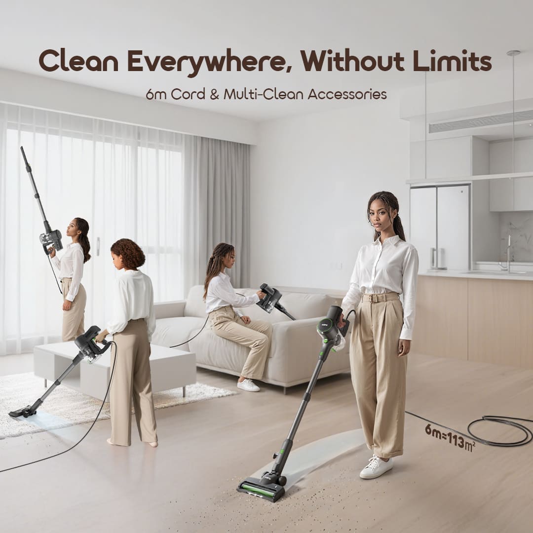 oraimo Corded Stick Vacuum CordForce Plus OSV 553A 6m Cord 5