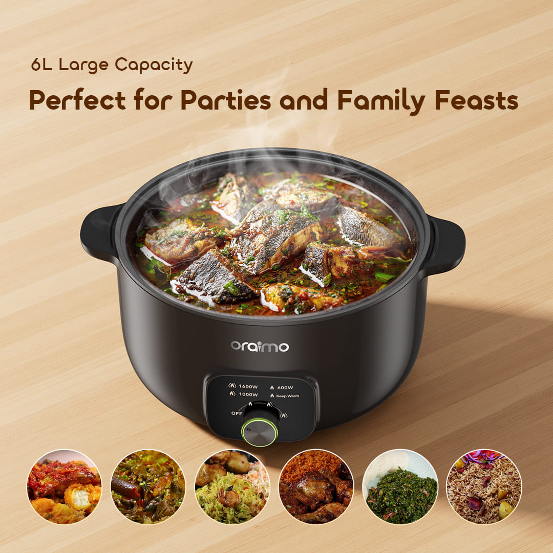 oraimo 6l capacity multi functional electiric hotpot multipot s1 lite ohp-262a 6l capacity 4