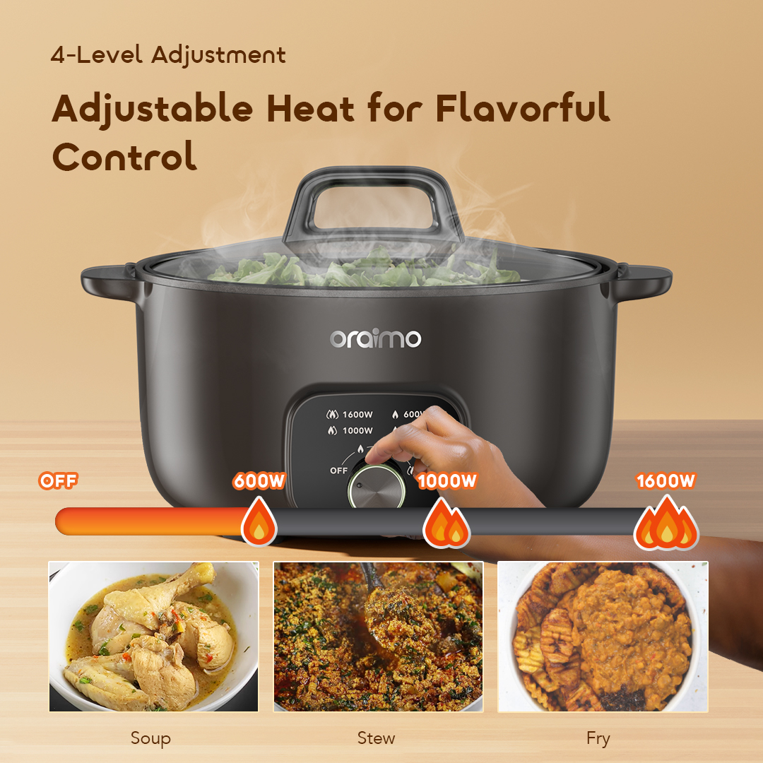 oraimo 6l capacity multi functional electiric hotpot multipot s1 lite ohp-262a all in one cooking 7