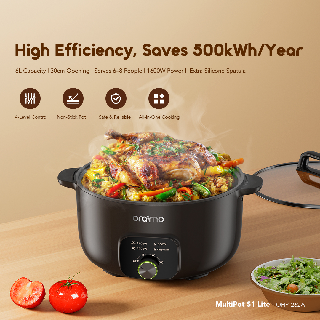 oraimo 6l capacity multi functional electiric hotpot multipot s1 lite ohp-262a features 1