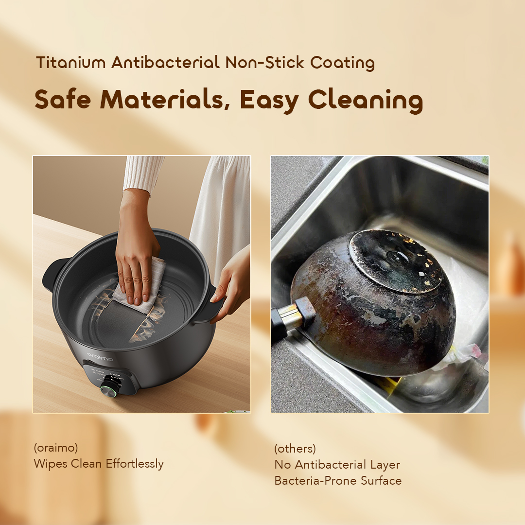 oraimo 6l capacity multi functional electiric hotpot multipot s1 lite ohp-262a non stick coating 6