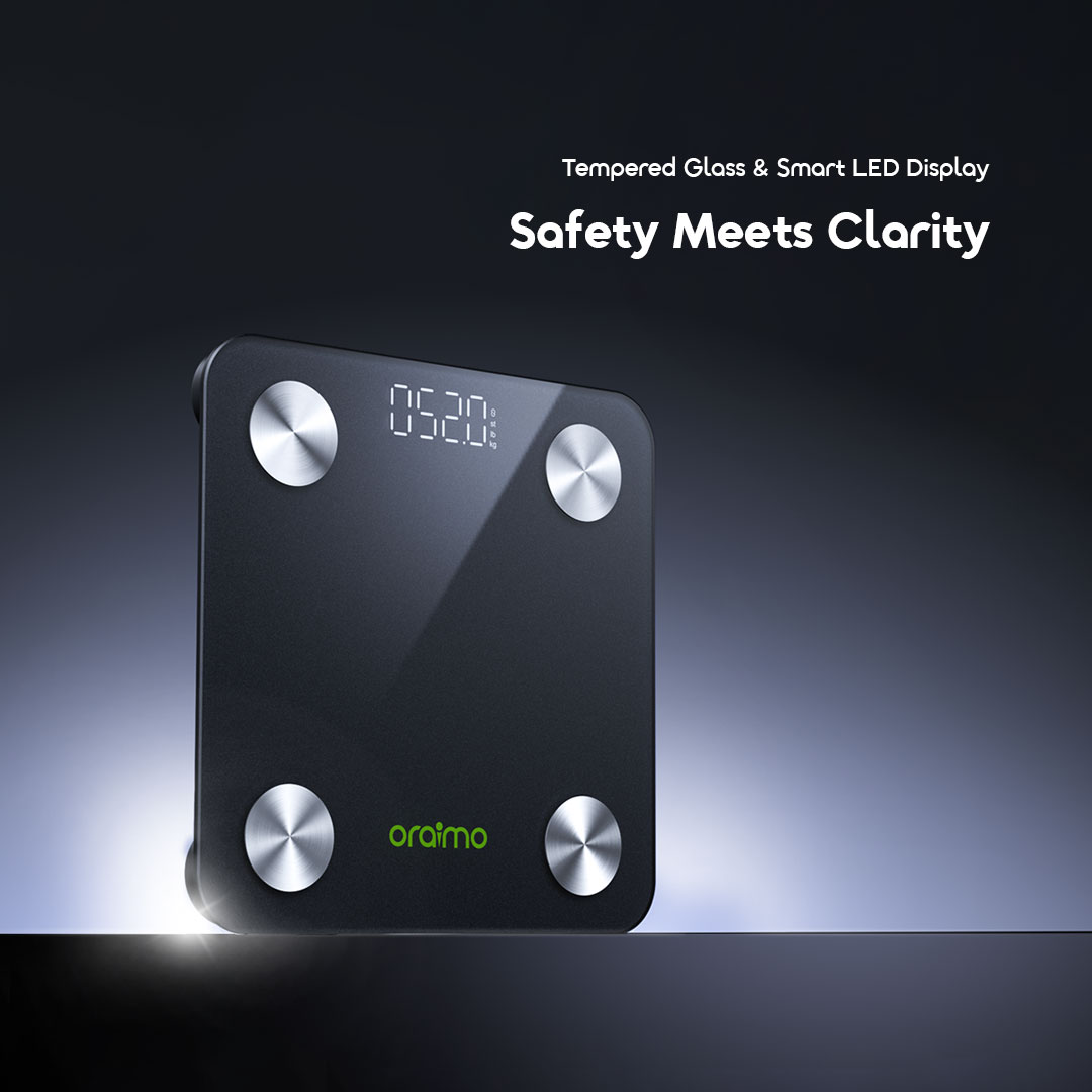 oraimo smart led body fat scale fitscale opc-sc200n led display 3 oraimo smart led body fat scale fitscale opc-sc200n led display 3