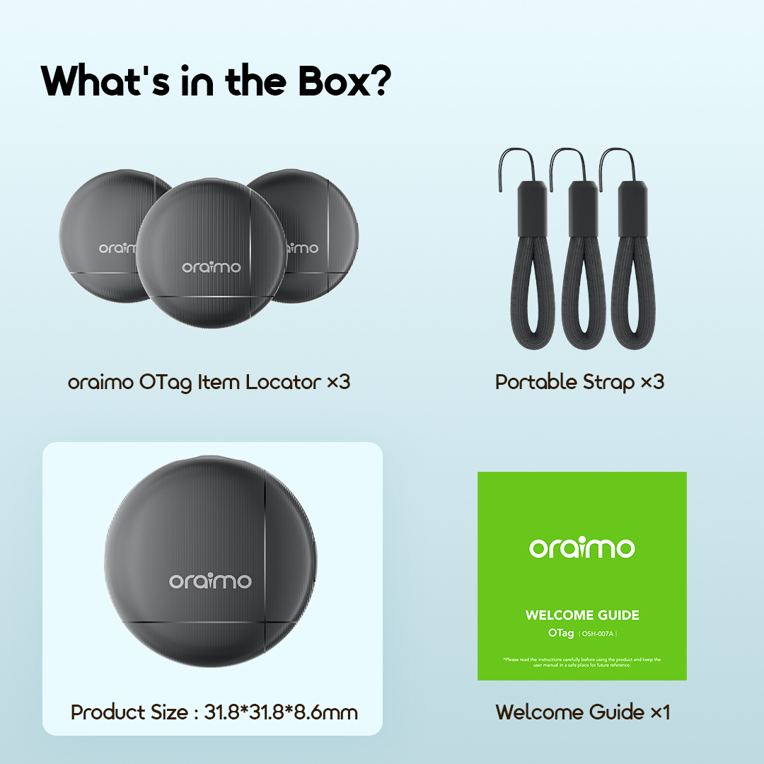 oraimo water proof item locator for apple otag osh-007a in the box 6 oraimo water proof item locator for apple otag osh-007a in the box 6