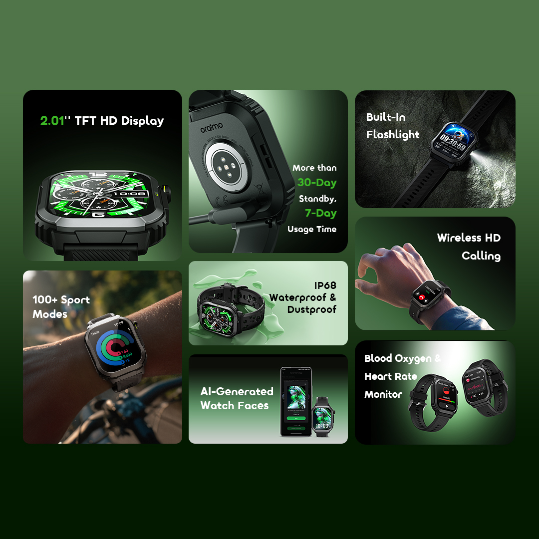 oraimo hd display smart watch watch lumos n osw-808n features 2