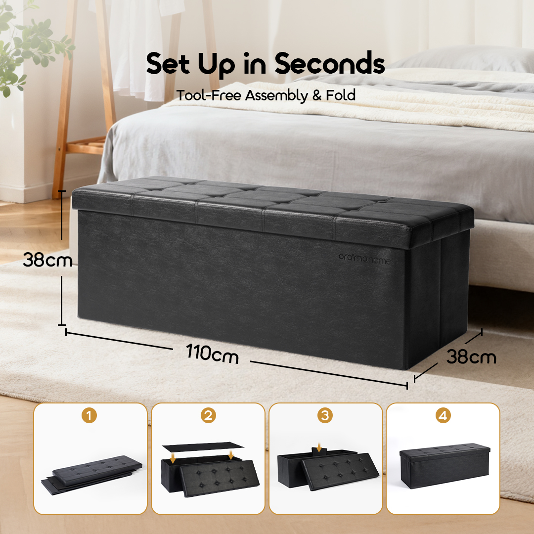 oraimo Storage Ottoman Cozy Plus OHFS-002 set up in seconds