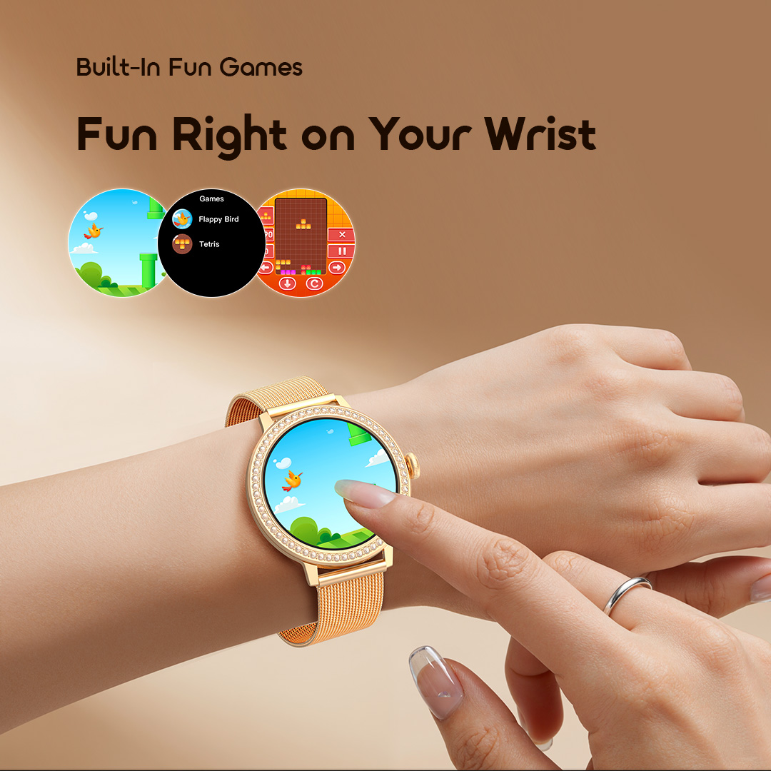 oraimo Smart Watch Watch Muse 2 OSW-833N 7 Built-In Fun Games Fun Right on Your Wrist