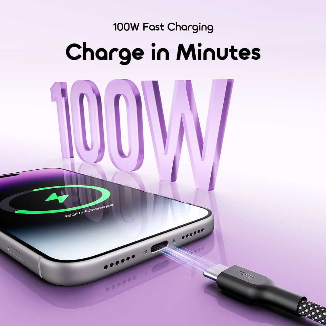 oraimo Data Cable BraidLine OCD-1525CC 03 100W Fast Charging Charge in Minutes oraimo Data Cable BraidLine OCD-1525CC 03 100W Fast Charging Charge in Minutes