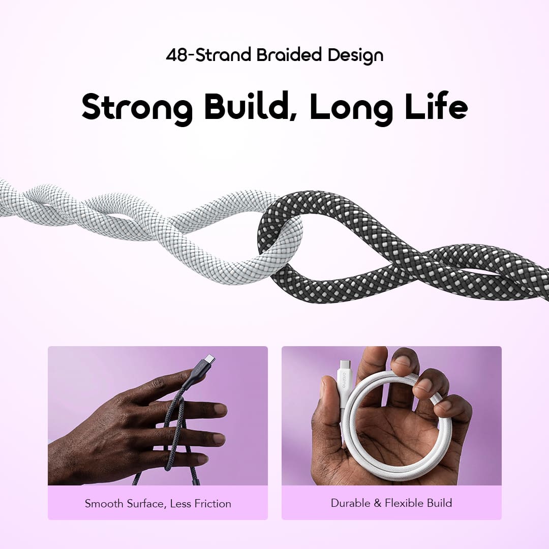 oraimo Data Cable BraidLine OCD-1525CC 04 48-Strand Braided Design Strong Build Long Life oraimo Data Cable BraidLine OCD-1525CC 04 48-Strand Braided Design Strong Build Long Life