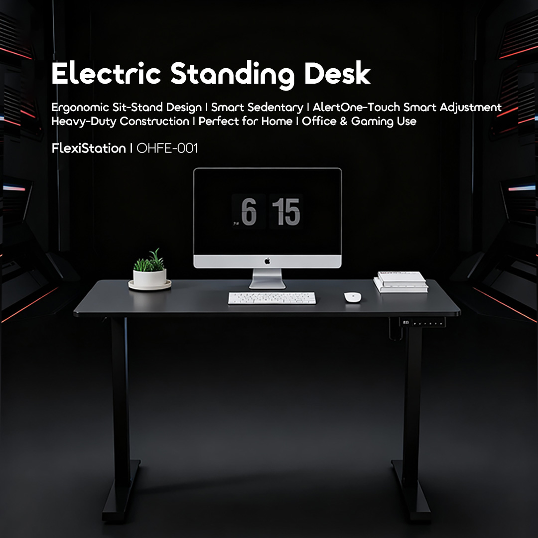 oraimo FlexiStation Electric Standing Desk OHFE-001 1 Ergonomic Sit-Stand Design