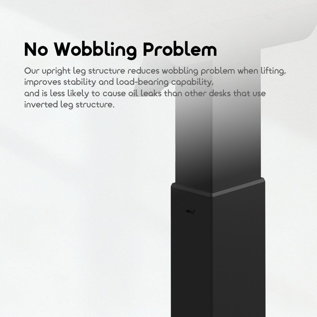 oraimo FlexiStation Electric Standing Desk OHFE-001 7 No Wobbling Problem