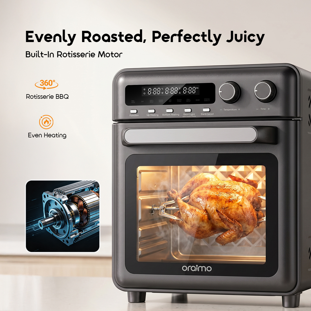 oraimo Air Oven BakeAir Pro OAO-561A 04 - Built-In Rotisserie Motor