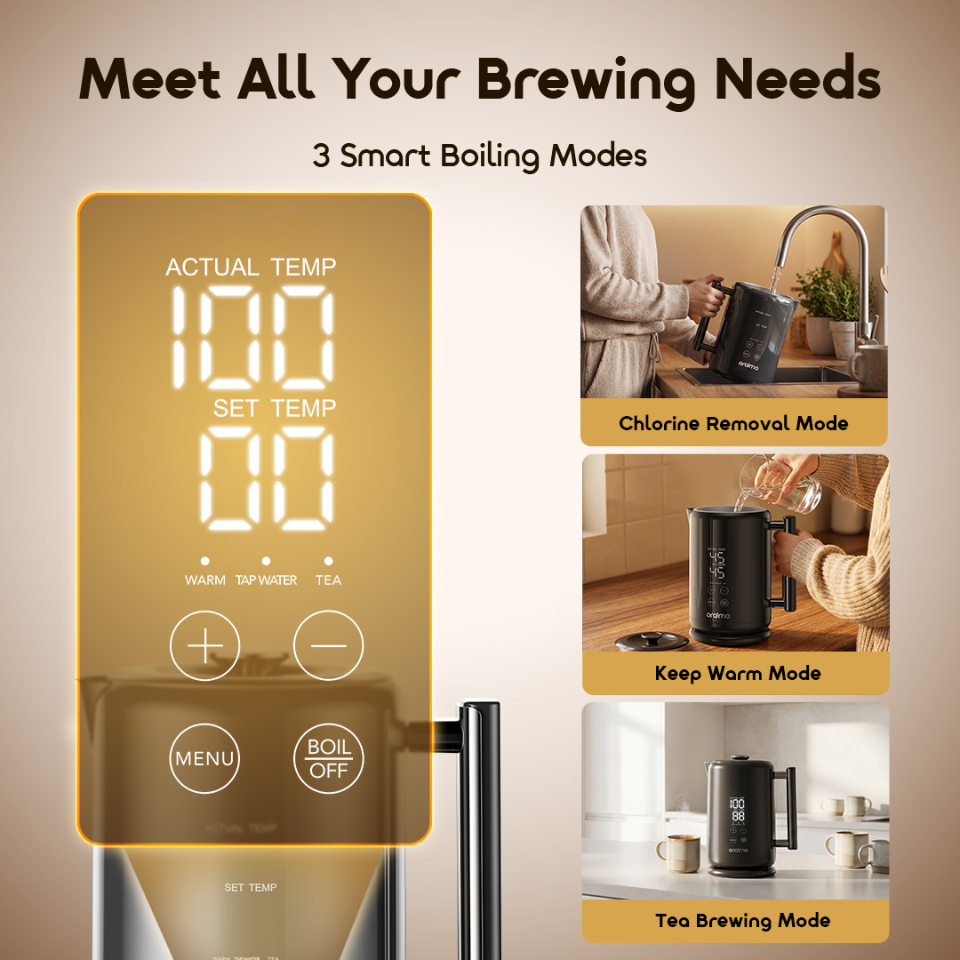 oraimo Electric Kettle FastBrew OEK-261A 03 - Multiple Smart Boiling Modes