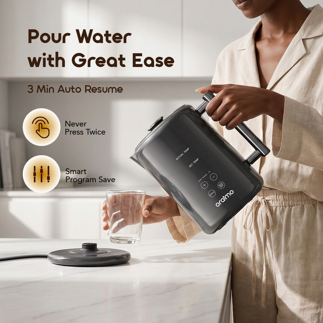 oraimo Electric Kettle FastBrew OEK-261A 07 - 3-Minute Pour Memory