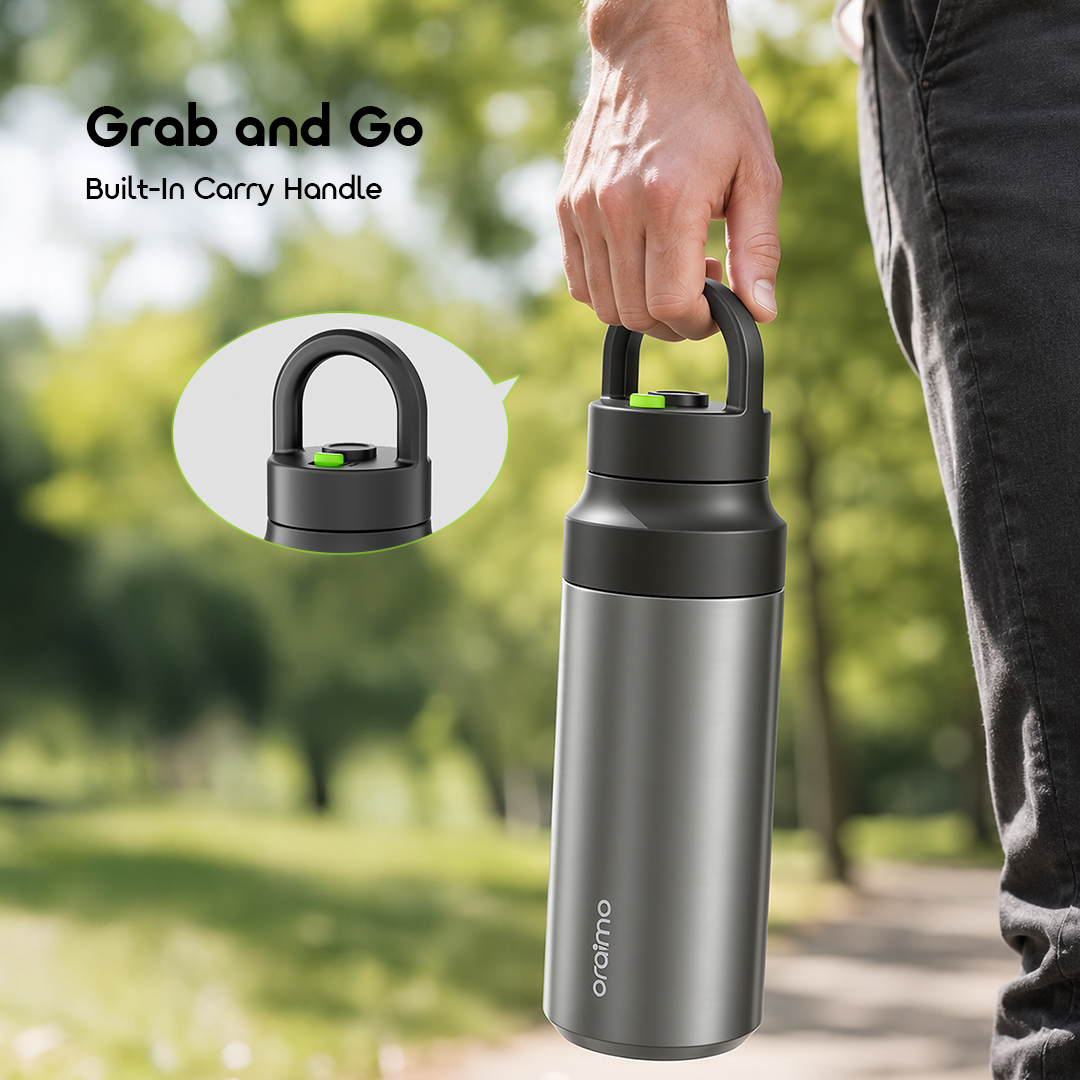 oraimo QuickSnap 550 Insulated Water Bottle OHDW-008 5 Built-In Carry Handle