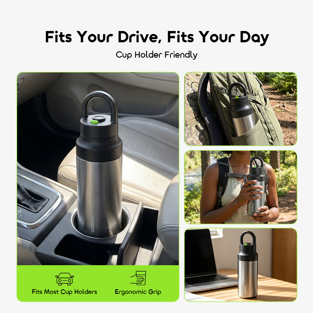 oraimo QuickSnap 550 Insulated Water Bottle OHDW-008 6 Cup Holder Friendly