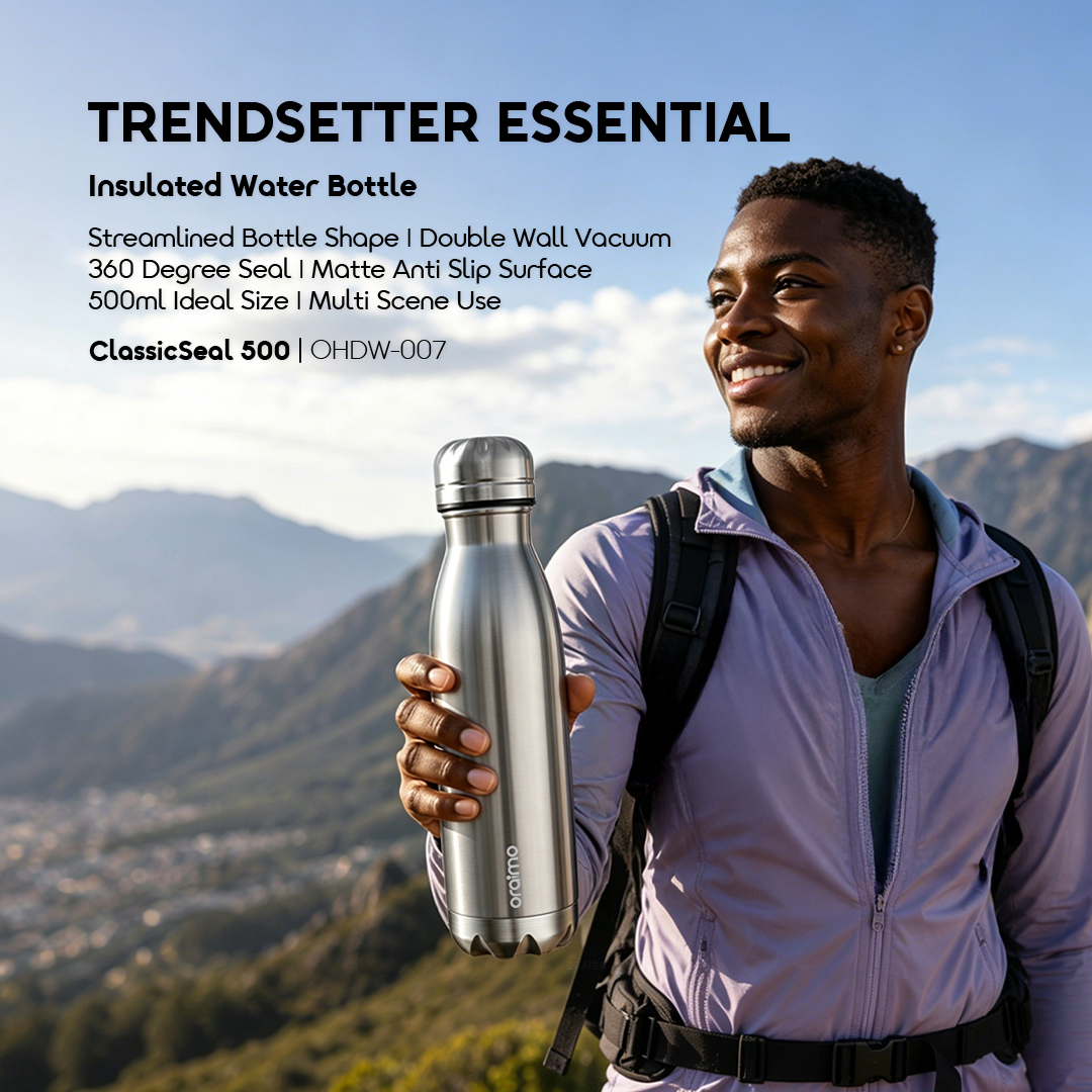 oraimo Insulated Water Bottle ClassicSeal 500 OHDW-007-1 TRENDSETTER ESSENTIAL