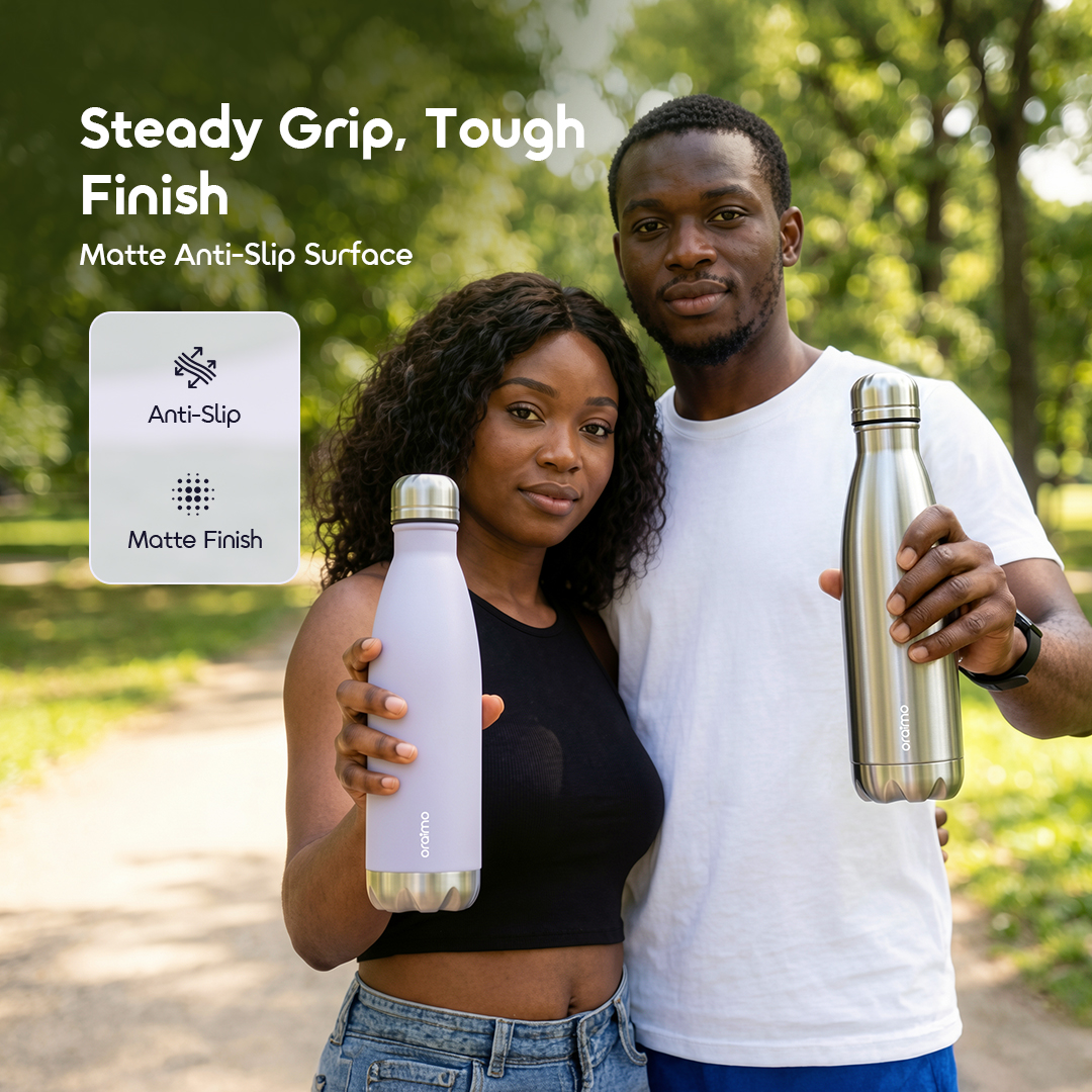 oraimo Insulated Water Bottle ClassicSeal 500 OHDW-007-6 Matte Anti Slip Surface