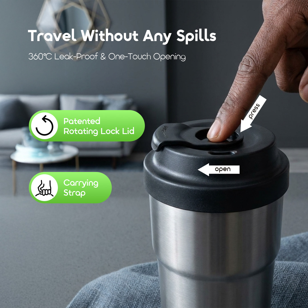 oraimo Insulated Water Bottle QuickSip 620 OHDW-001 02 Travel Without Any Spills