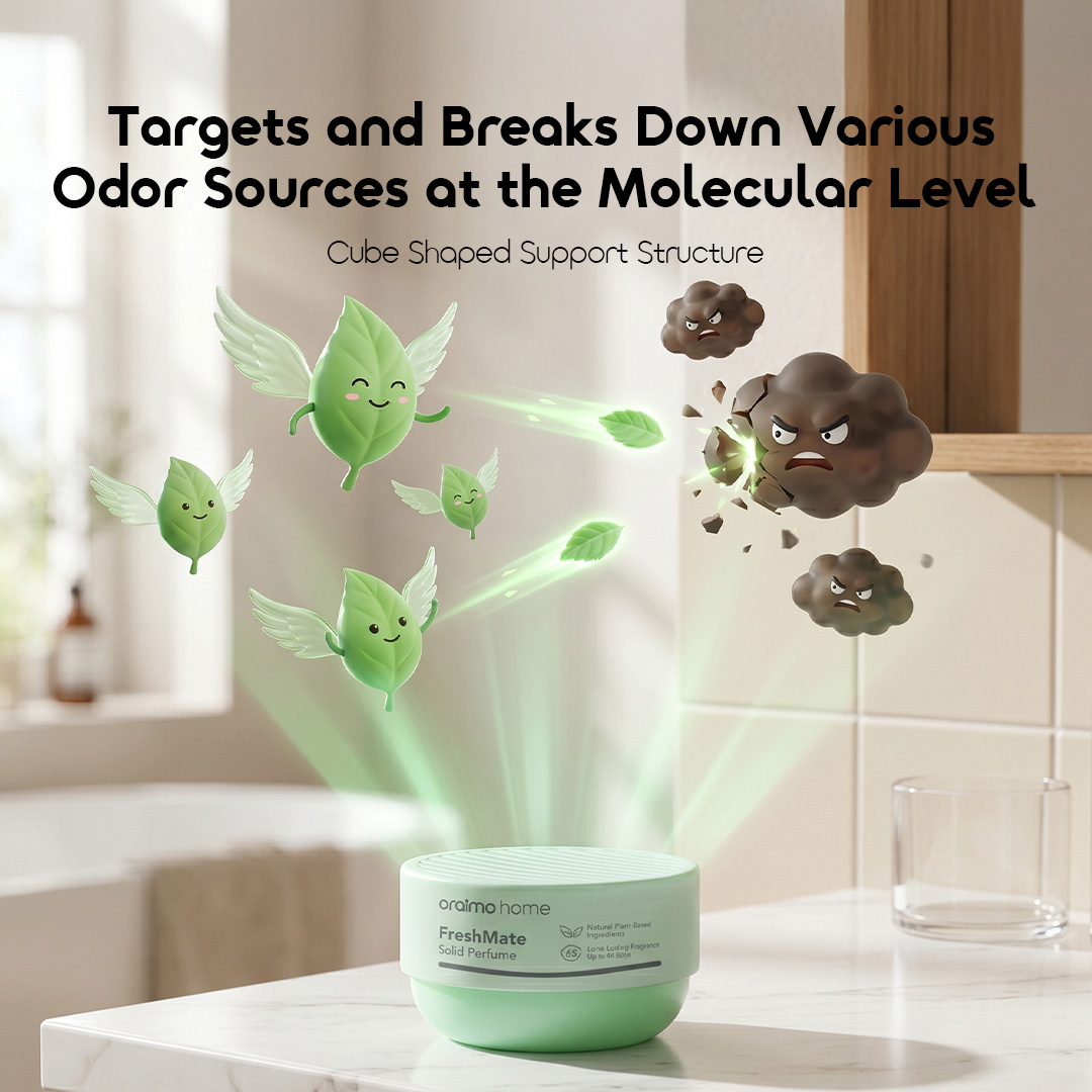 oraimo Solid Perfume (2 Pcs) FreshMate OHCE-003-2 Targets and Breaks Down Various Odor Sources at the Molecular Level oraimo Solid Perfume (2 Pcs) FreshMate OHCE-003-2 Targets and Breaks Down Various Odor Sources at the Molecular Level