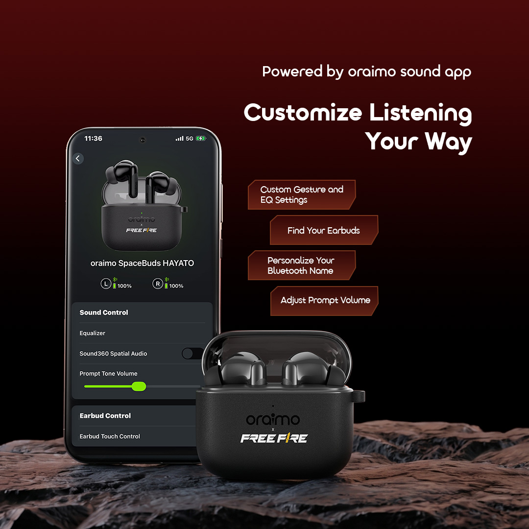 oraimo True Wireless Earbuds SpaceBuds HAYATO OTW-325 10 Oraimo Sound App