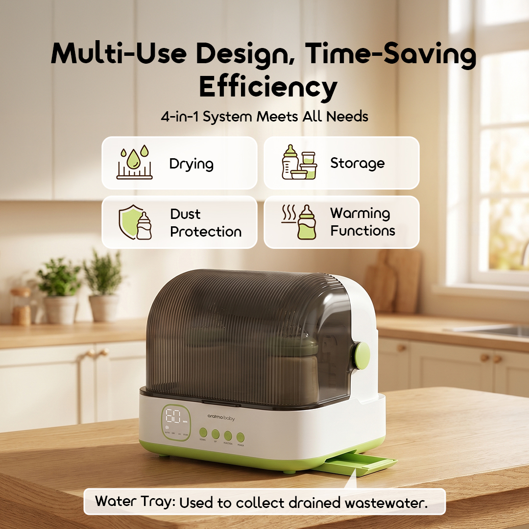 oraimo Baby Bottle Dryer Storage Box DryNest OBW-221A 04 4-in-1 System Drying Storage Dust Protection Warming