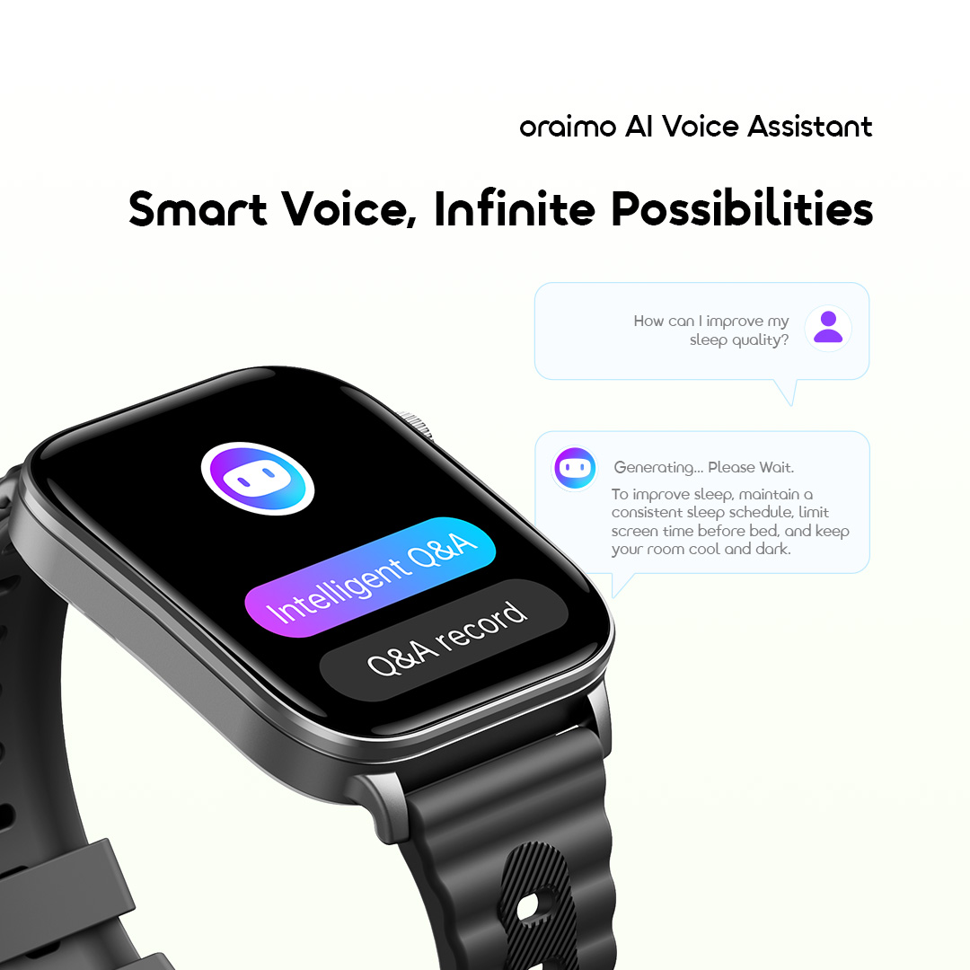 oraimo Smart Watch Watch Nova 2 Air OSW-814S 07 oraimo AI Voice Assistant