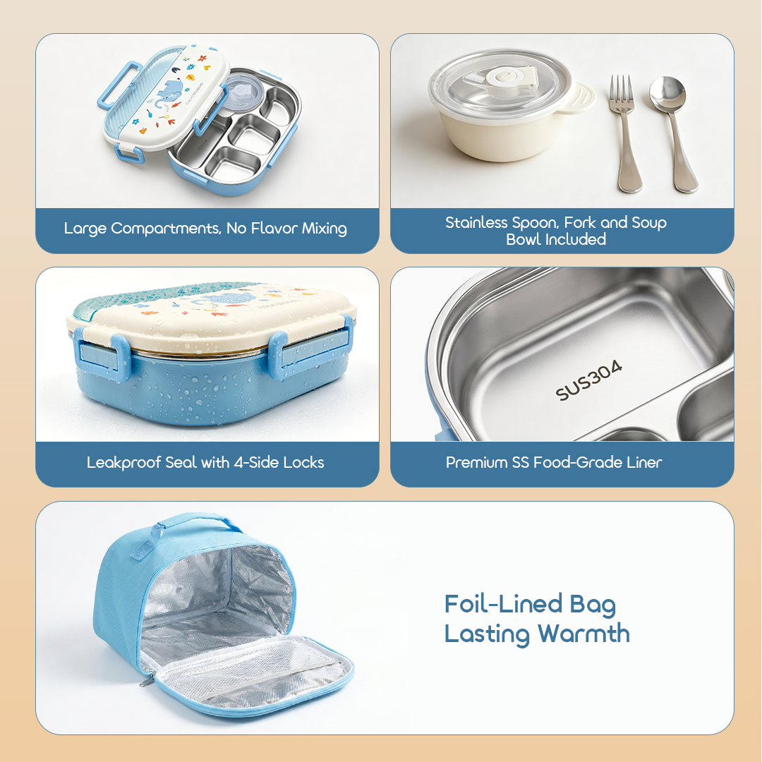 oraimo TastyBox 1500ml Leakproof Kids Lunch Box