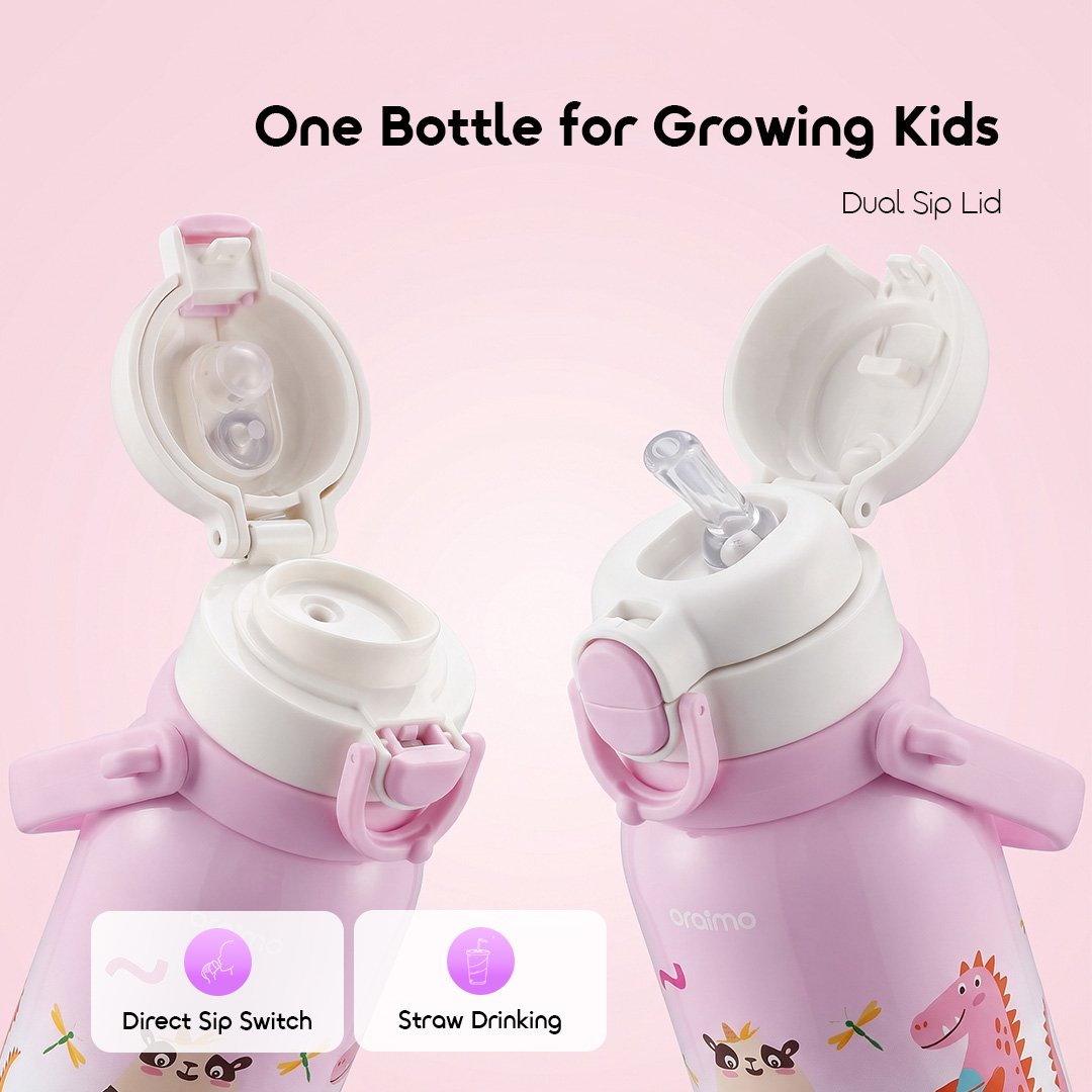 oraimo baby Insulated Water Bottle for Babies and Toddlers DualTherm OBF-533B 02 Dual Sip Lid