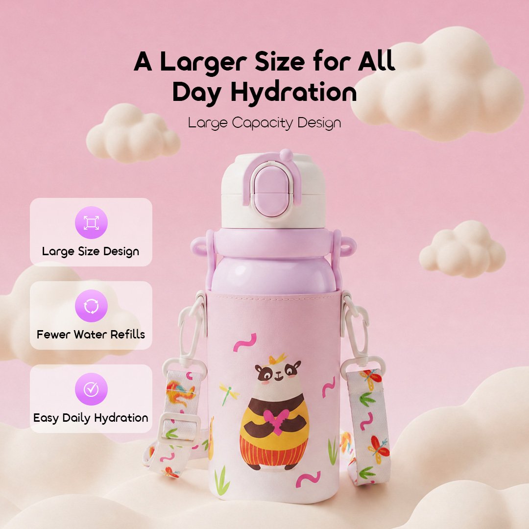 oraimo baby Insulated Water Bottle for Babies and Toddlers DualTherm OBF-533B 03 Large Capacity Design