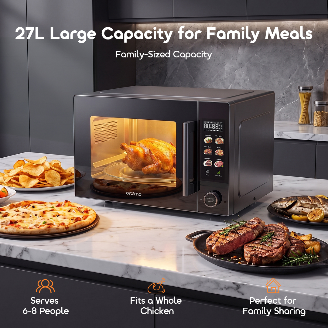 oraimo Microwave Air Fryer Oven InfiWave Nova OMO-821A 05 27L Family‑Sized Capacity For 6‑8 People