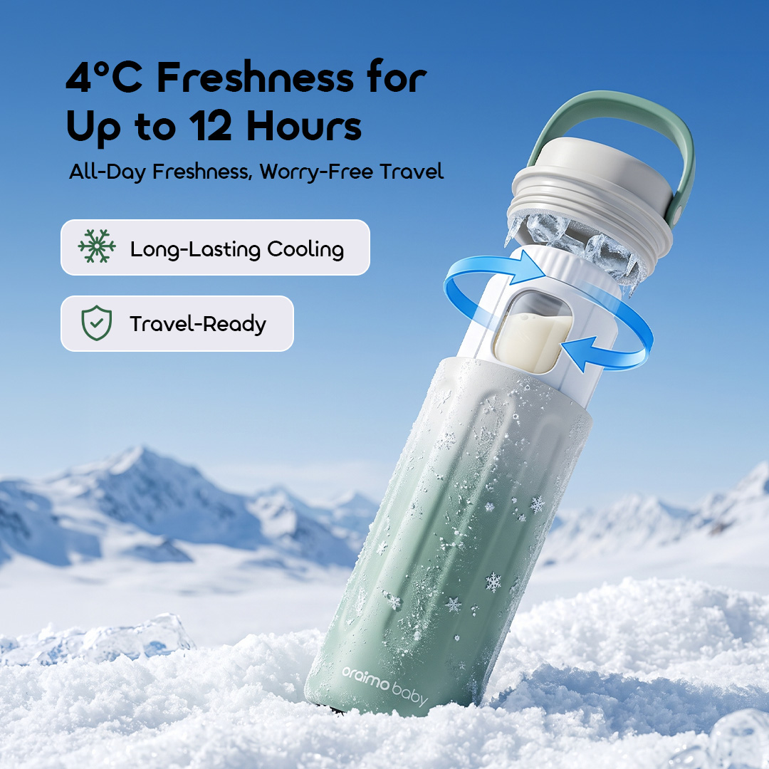 oraimo FreshPod 400ml Portable Freshness-Preserving Breast Milk Cooler