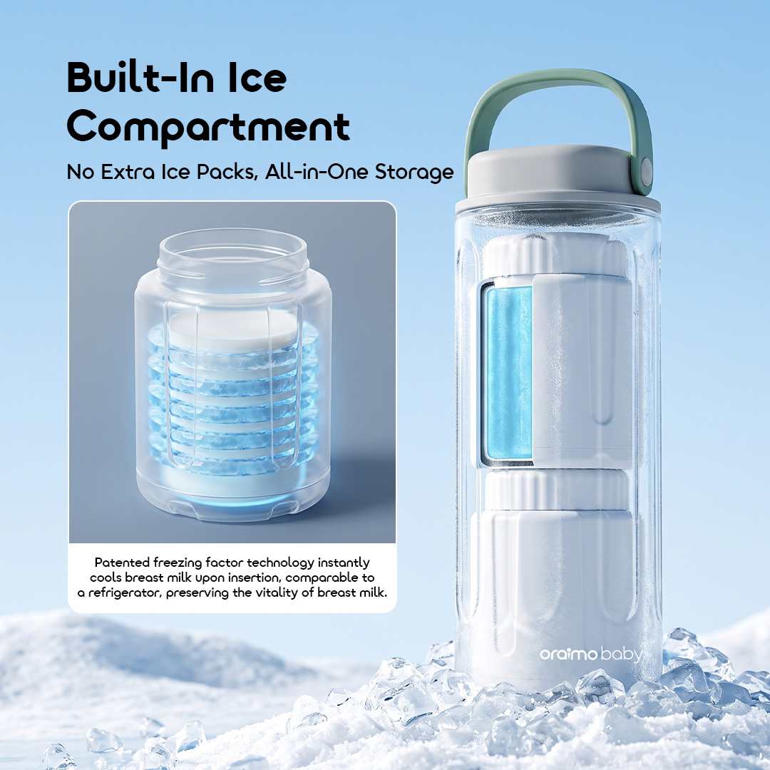 oraimo FreshPod 400ml Portable Freshness-Preserving Breast Milk Cooler