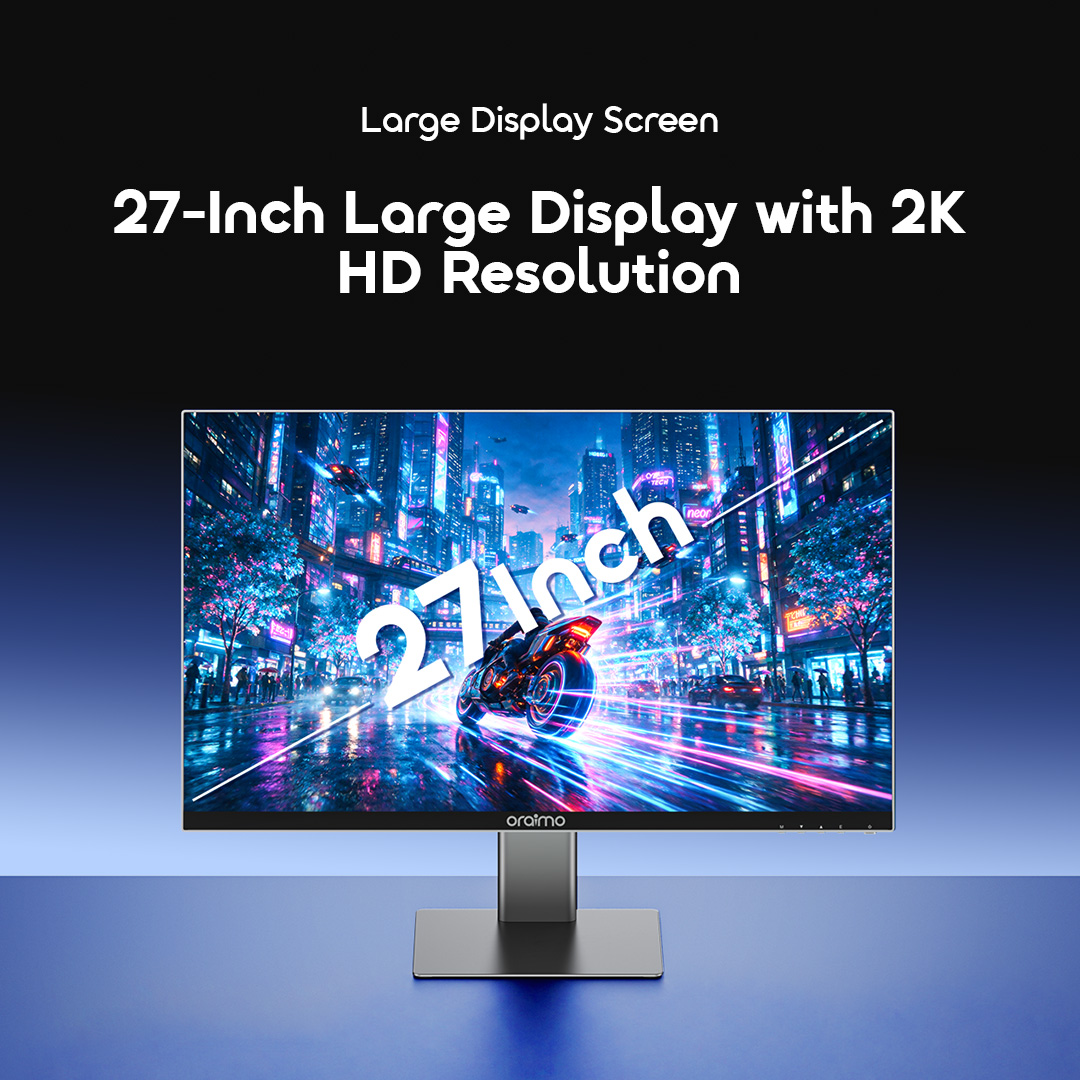 oraimo VisionPad 2K 27-inch Computer Screen Monitor | 2K HD