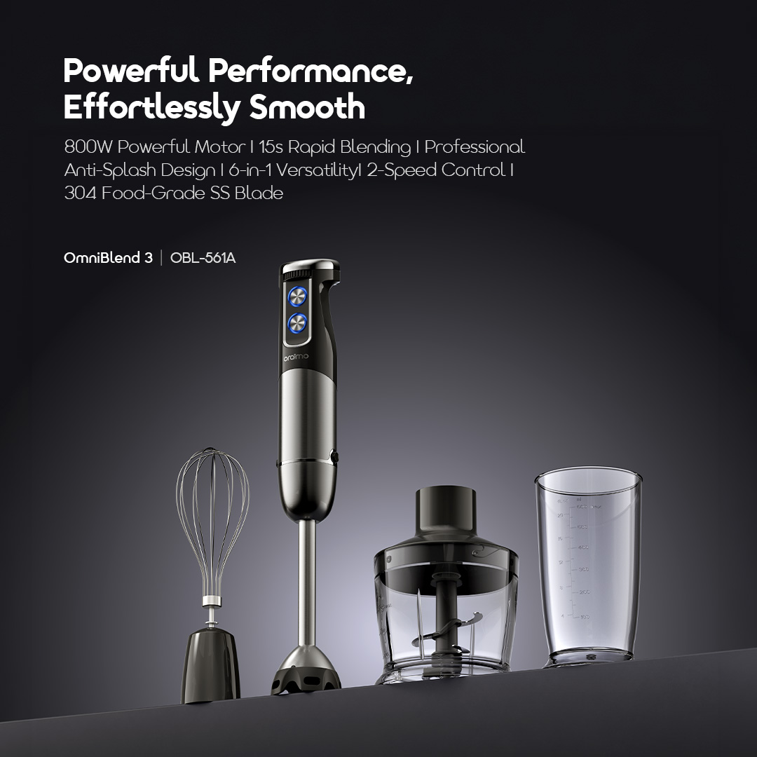 oraimo OmniBlend 3 800W 6-In-1 Rapid Blending Hand Blender