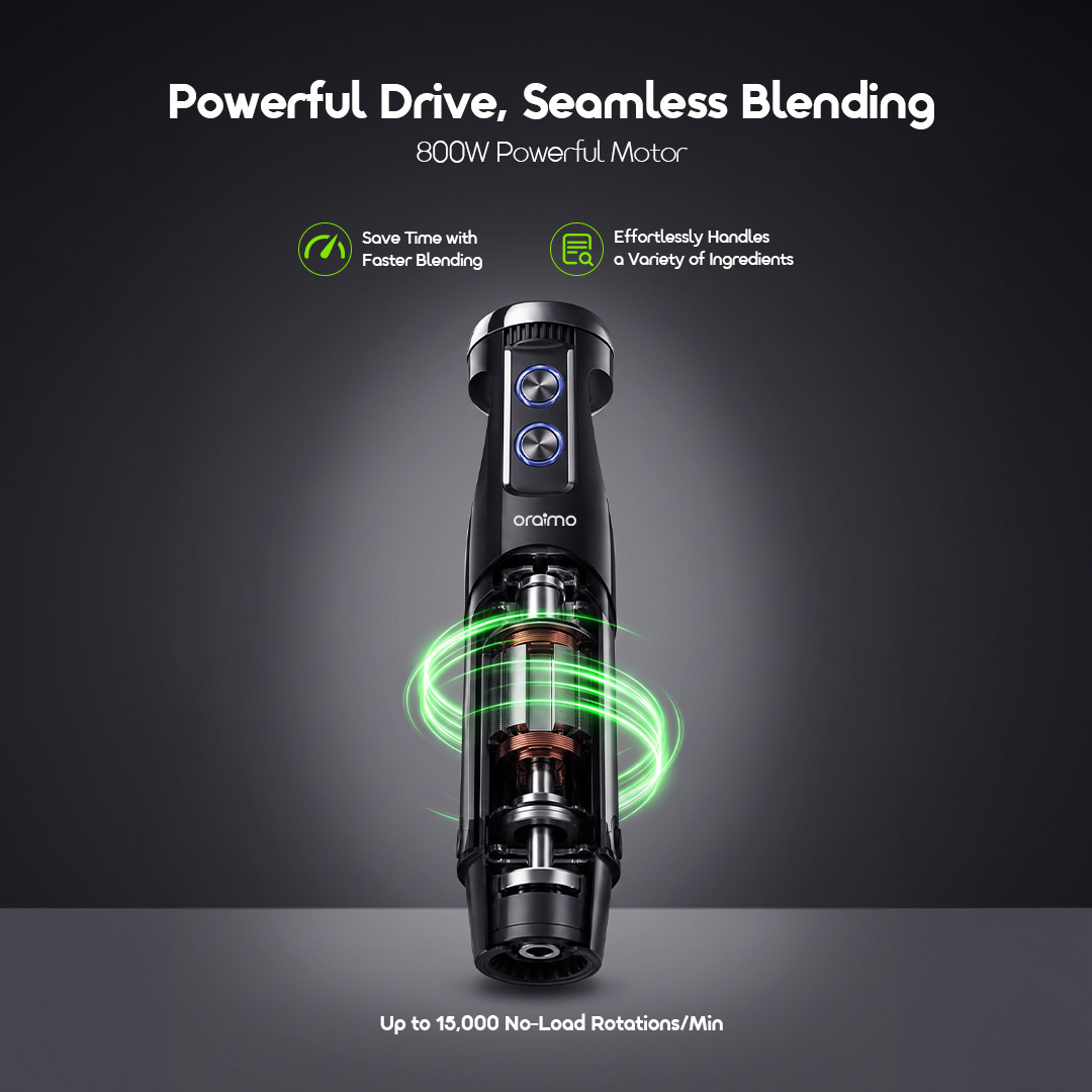 oraimo OmniBlend 3 800W 6-In-1 Rapid Blending Hand Blender