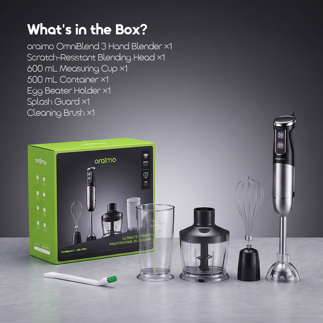 oraimo OmniBlend 3 800W 6-In-1 Rapid Blending Hand Blender