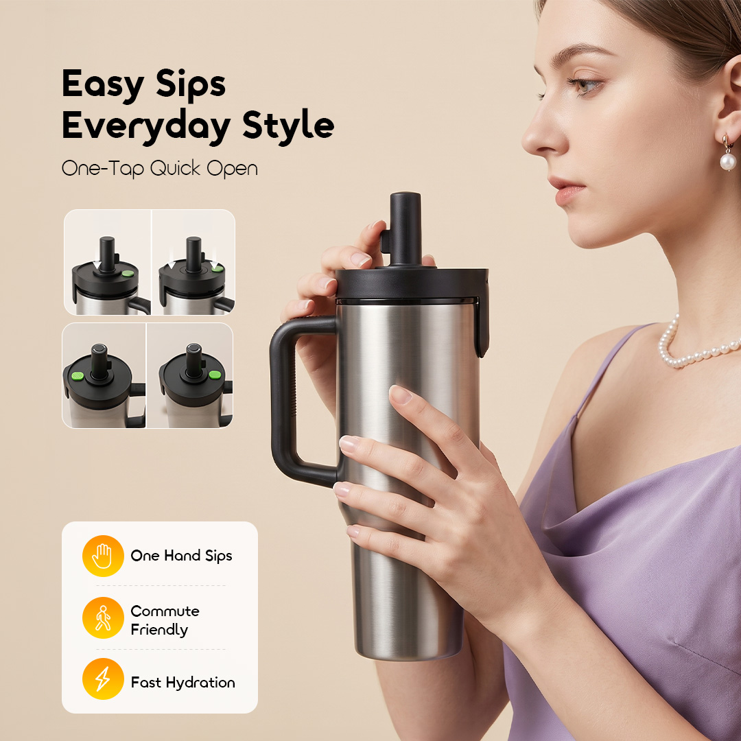 oraimo insulated water bottle clicksip 1200 OHDW-010 03 easy sips everyday style oraimo insulated water bottle clicksip 1200 OHDW-010 03 easy sips everyday style