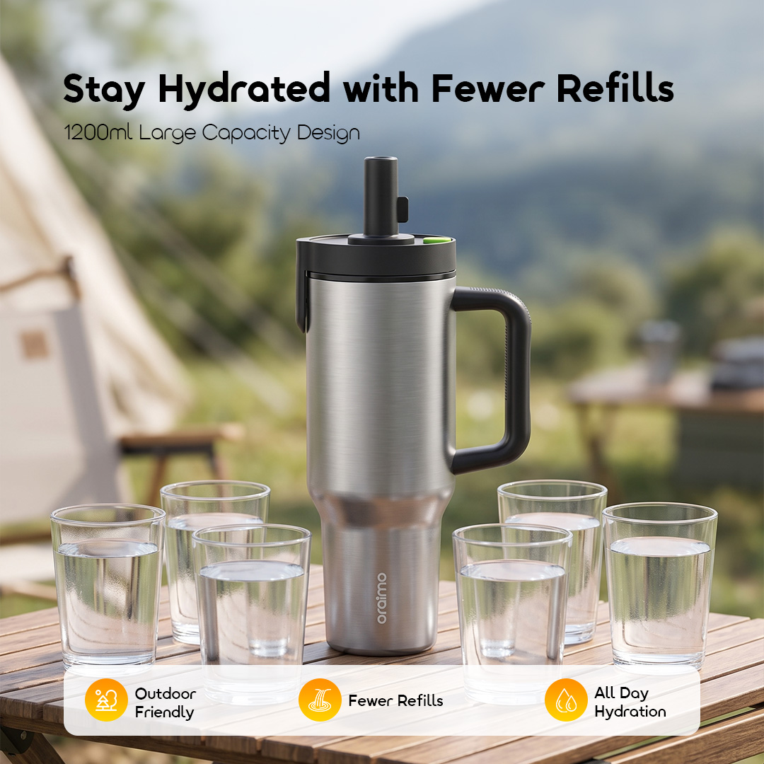 oraimo insulated water bottle clicksip 1200 OHDW-010 06 stay hydrated with fewer refills oraimo insulated water bottle clicksip 1200 OHDW-010 06 stay hydrated with fewer refills