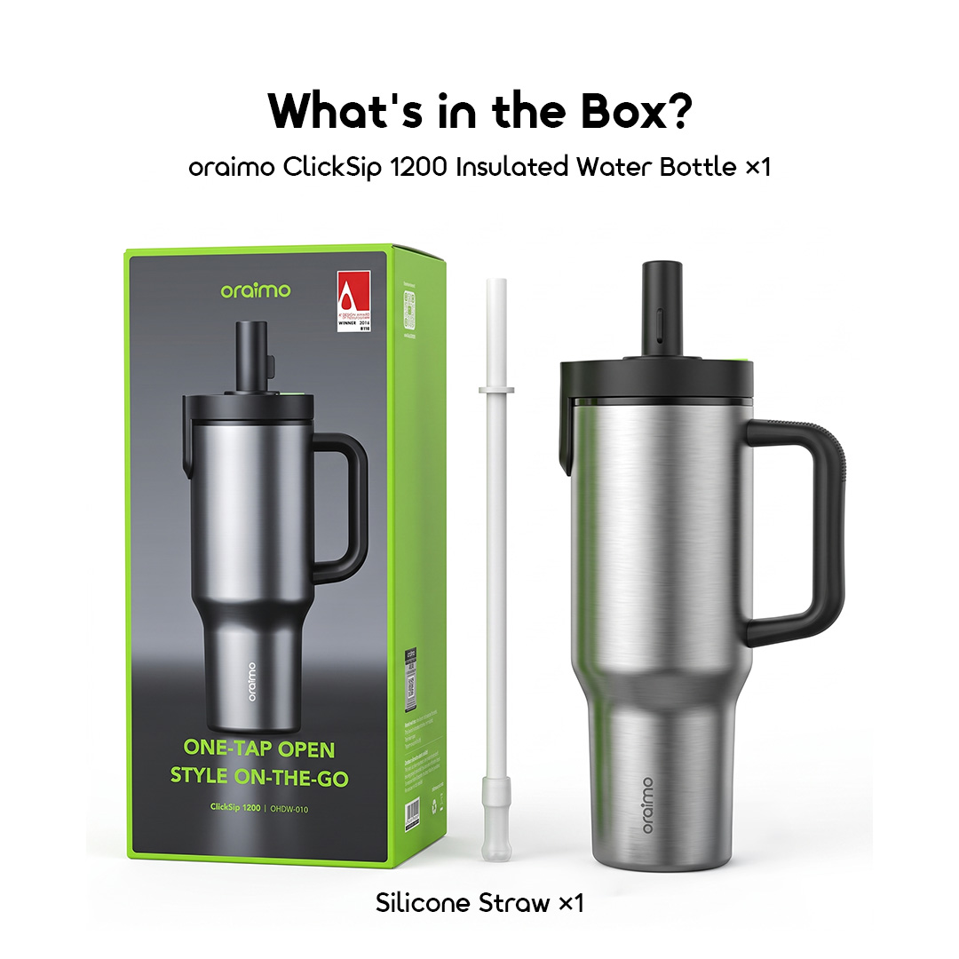oraimo insulated water bottle clicksip 1200 OHDW-010 12 whats in the box oraimo insulated water bottle clicksip 1200 OHDW-010 12 whats in the box