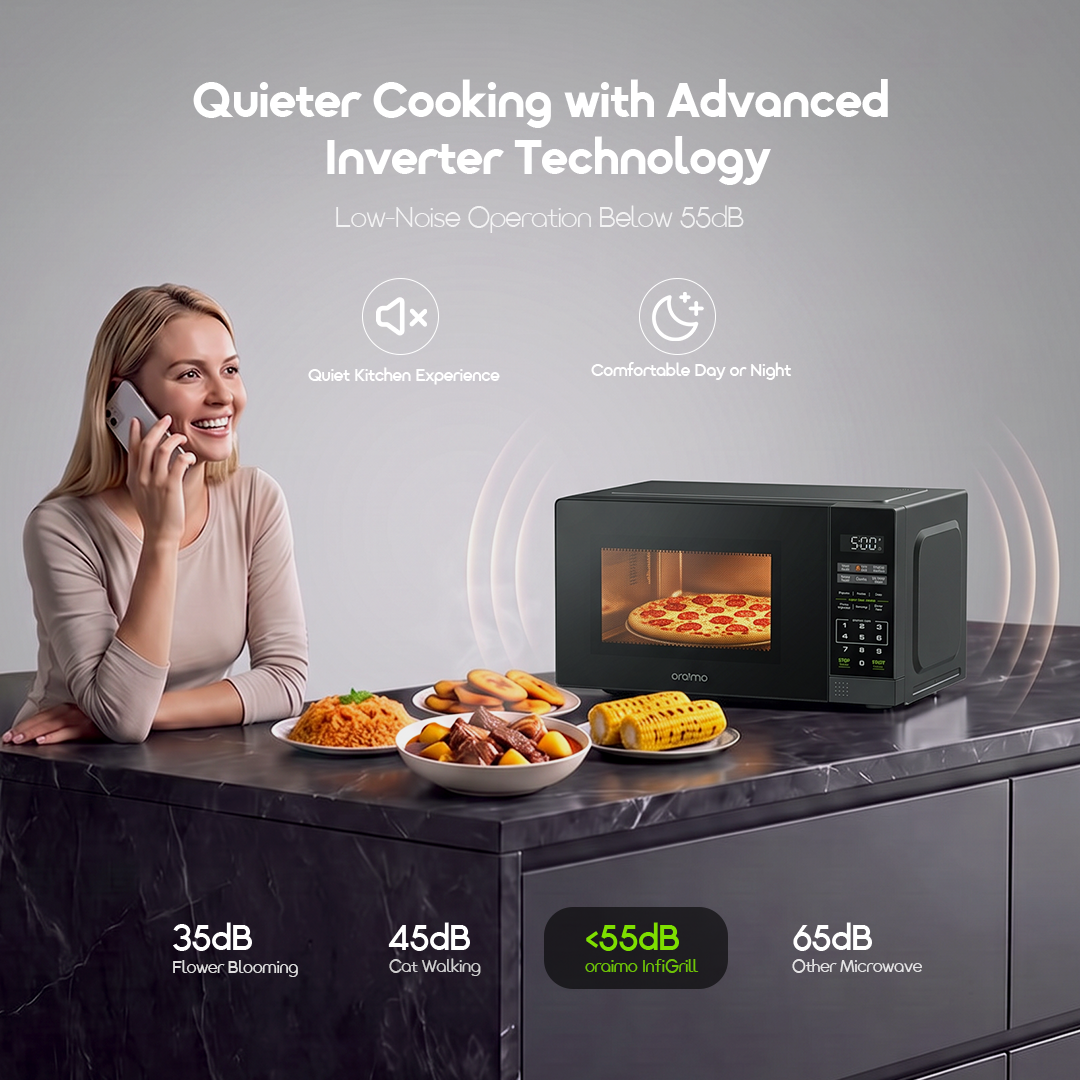 oraimo Microwave Oven InfiGrill OMO 522A 04 Quieter Cooking with Advanced Inverter Technology