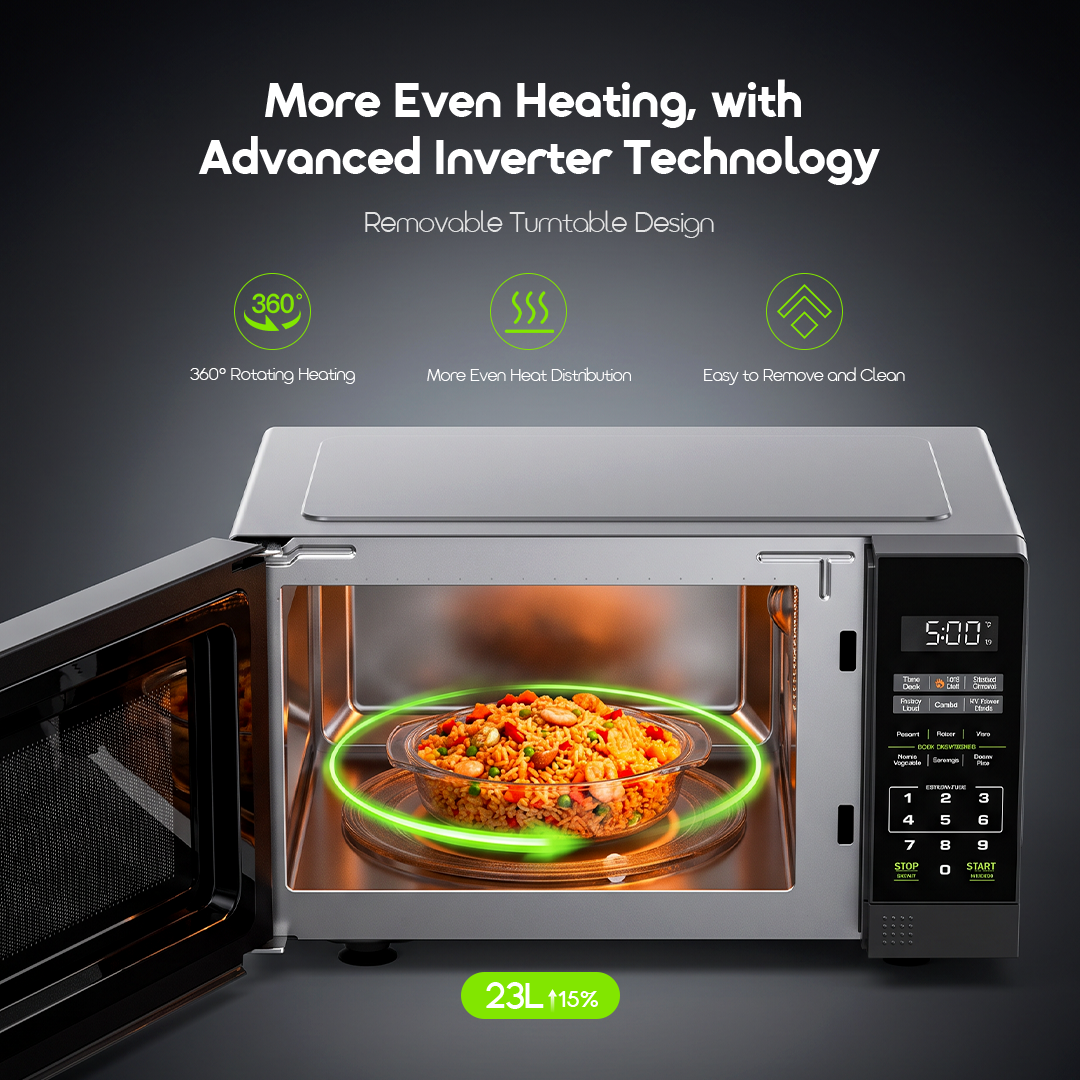 oraimo Microwave Oven InfiGrill OMO 522A 05 More Even Heating with Advanced Inverter Technology