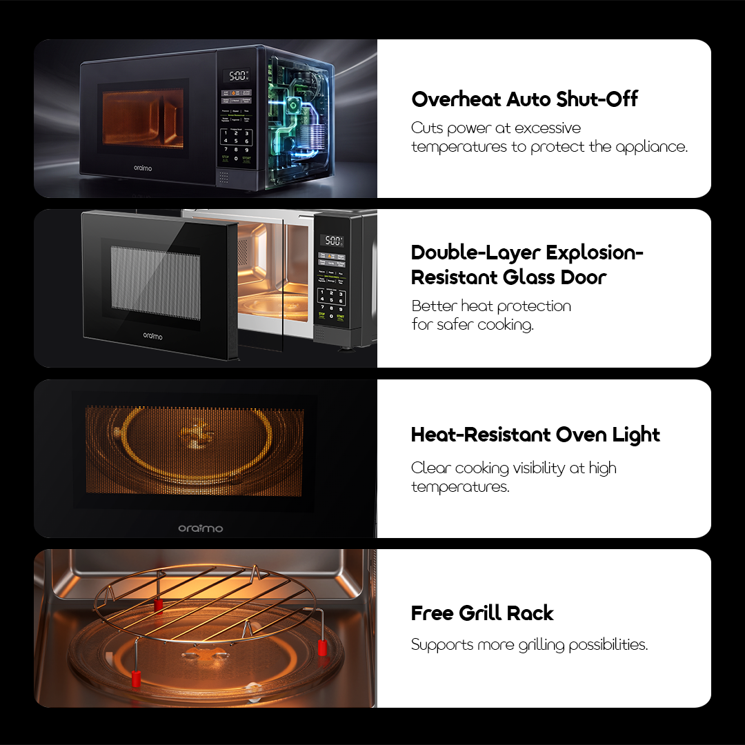 oraimo Microwave Oven InfiGrill OMO 522A 09 Overheat Auto Shut-Off