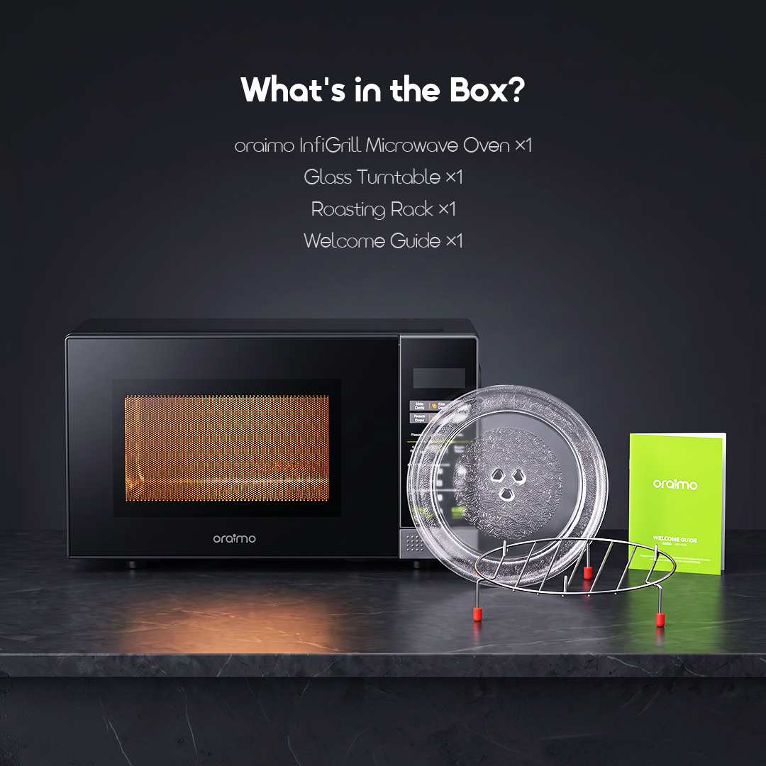 oraimo Microwave Oven InfiGrill OMO 522A 10 what in the box