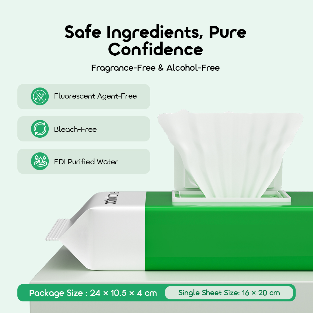 Lingettes pour bébé en bambou oraimo Snuggy OHPW-002-04 - Sans parfum et sans alcool, ingrédients sûrs